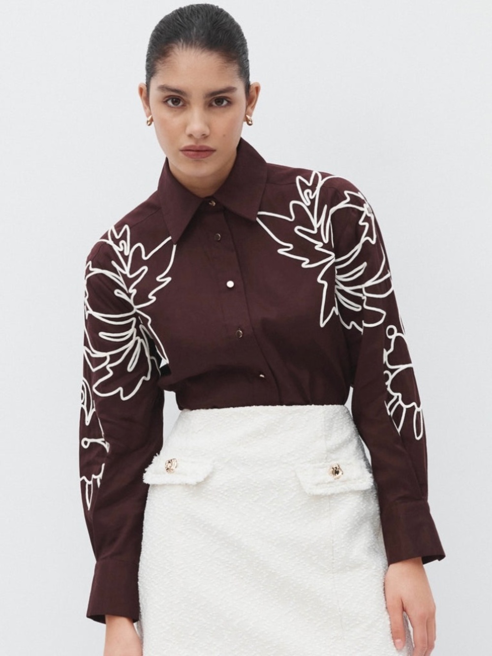 🇦🇺 delicious chocolate brown tencel linen blend shirt by SHEIKE Melbourne nwt